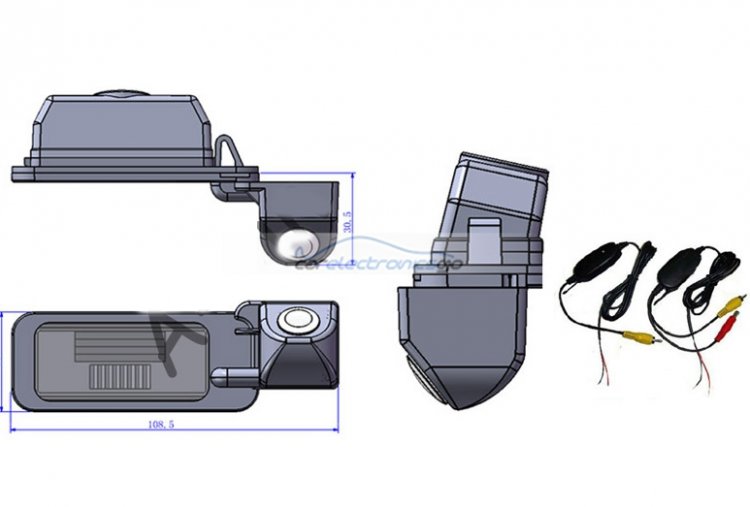 iParaAiluRy® 2.4Ghz Wireless CCD 1/3" car parking rear camera For BESTURN B70 2012 car rear back camera for Ford Focus 2012 - Click Image to Close