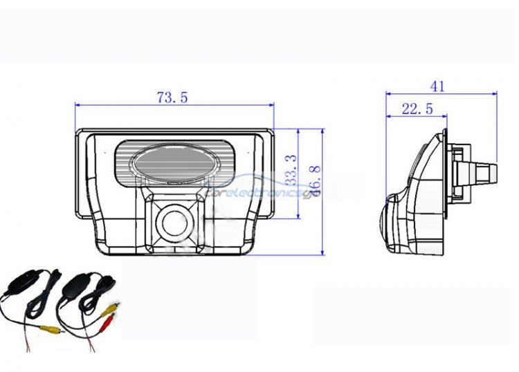 iParaAiluRy® wireless CCD 1/3" car parking camera for Nissan Teana Sylphy TIIDA rear backup camera night version waterproof 170 degree - Click Image to Close