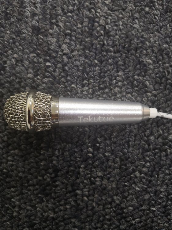 Tekutue Mini Microphone Portable Vocal/Instrument Microphone for Mobile Phone Laptop Notebook Apple iPhone Samsung (Silver) - Click Image to Close