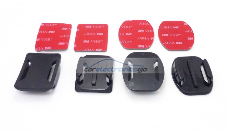 iParaAiluRy® 2x Flat Mounts & 2x Curved Mounts with 3M adhesive pads, for GoPro Hero 3 Hero 2 Hero 1 - Click Image to Close